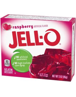 Jell-O Hindbær - Gelédessert - 85 g (USA Import)
