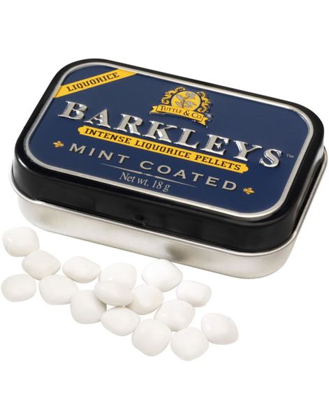 Barkleys Liquorice Pellets Mint Coated - Intense Små Lakridsdrops med Mintshell - 18 g