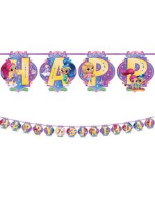 Happy Birthday Banner 2 meter - Shimmer og Shine