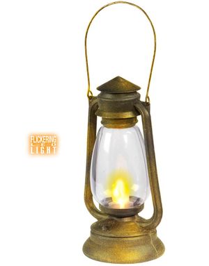 Lampe med Lysende LED Flamme 33 cm