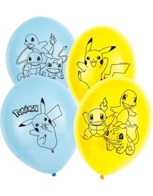 6 stk 27,5 cm Pokémon Latexballonger