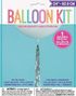 1 stk 60 cm Hvid Ballon med Sølvfarvet Ballonhale 182 cm