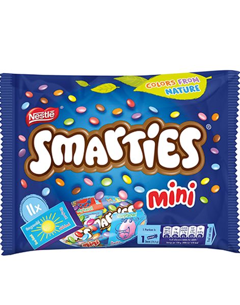 Smarties Mini Pose med 11 stk Små Esker 158 gram 