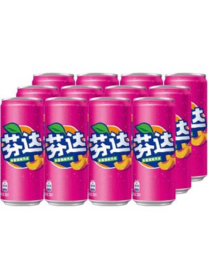12 st Fanta White Peach - Fersknessmak - Helt Brett 12x330 ml (Kina Import)