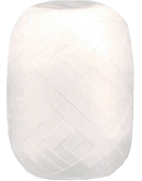 20 meter Hvidt Ballon/Gavebånd - 5 mm Bred