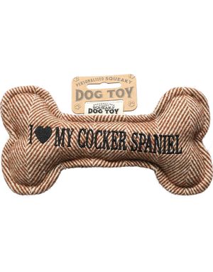 I Love My Cocker Spaniel - Legetøj til Hund med Lyd - 20 cm