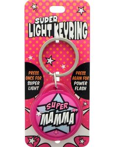 Super Mamma - Nøglering med Lys
