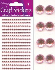 240 stk Selvklæbende Pink Perler 4 mm