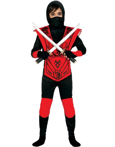 Den Røde Ninja Børnekostume