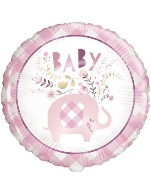 Baby Pink Elephant Folieballong 46 cm