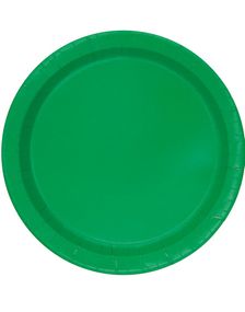 16 stk. Grønne Paptallerkener 22 cm