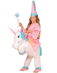 Prinsesse på Enhjørningen - Oppusteligt Børnekostume