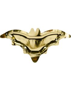 6 stk Guldfarvede Flagermus Paptallerkner 37x18 cm
