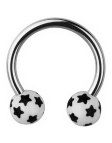 Stardom Eyebrow Piercing - White - 1.2 x 10 mm