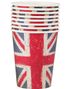8 stk Pappkrus Vintage Union Jack - 266 ml