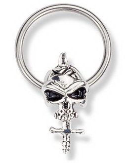 Head on Cross BCR Piercing - 1.6 x 14 mm