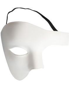 Hvit Phantom Halvmaske