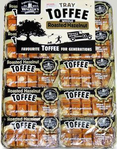 10 stk af 100g Walkers Roasted Hazelnut Toffee i metalbakke