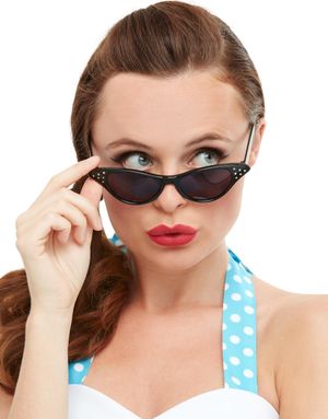 Sorte 50’er Rockabilly Kostumebriller
