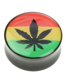 Jamacian Weed - Piercing Plug