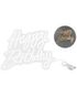 Hvit Neon LED Dimmbart Skilt - Happy Birthday