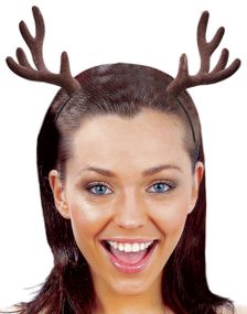 Hårbøjle m/Brune Rensdyr Horn