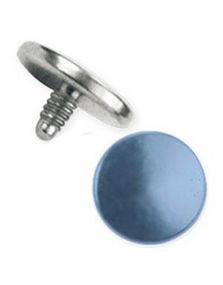 Metallic Lyseblå Dermal Anchor Kugle