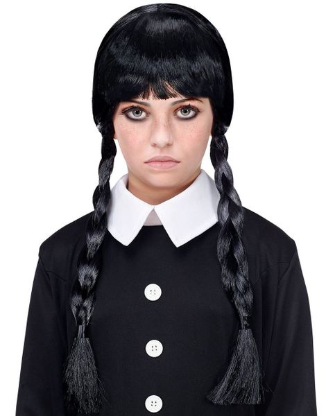Wednesday - Inspirert Addams Family Parykk