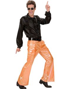 Glitrende Holografisk Trompetbukser  - Orange
