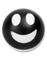 Happy Face - Sort Akrylkugle