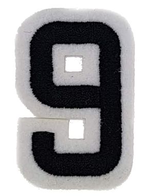 Tallet 9 - 5 cm Strygemærke