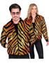 Tigermønstret Unisex Bomberjakke med Paljetter - Small/Medium
