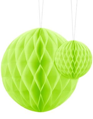 Lime Grøn Honeycomb Ball VÆLG STØRRELSE 10-20 cm