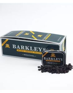 12 stk Barkleys Liquorice Pellets Menthol - Intense Små Lakridsdrops med Mentolsmag - Hel Æske