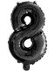 Tallet 8 - Sort 41 cm Lille Folieballon