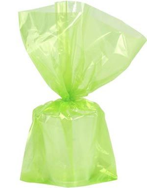 30 stk Limegrønne Godteposer i Plast