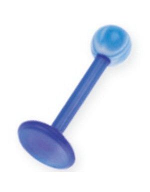 Storm Blue/White Labret - 1.2 x 8 mm