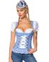 Blåt Dirndl Oktoberfestkorset med Push-Up