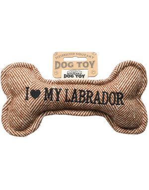 I Love My Labrador - Legetøj Til Hund Med Lyd - 20 cm