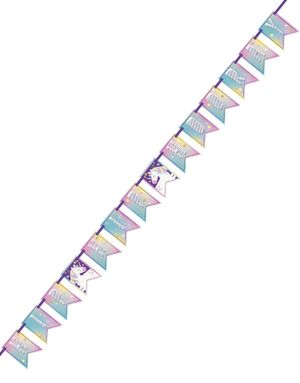 Hip Hip Horray Banner 213 cm - Magisk Enhjørning