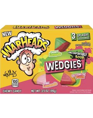 Warheads Sour Wedgies - Sure Vingummibiter med Fruktsmaker 113 gram (USA Import)