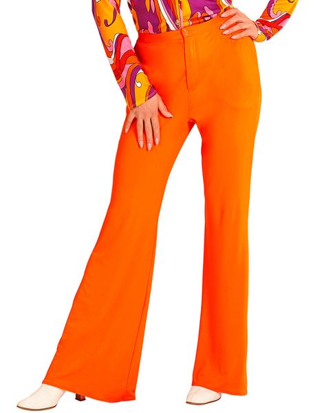 70'er Orange Kostumebukser til Dame