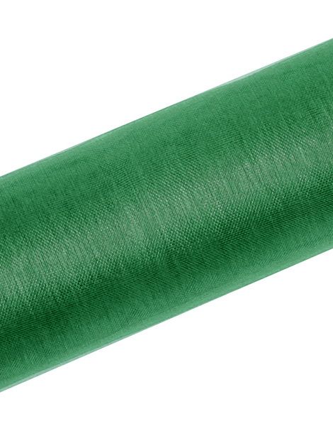 MØRKEGRØN Gennemsigtig Organzaløber 16 cm x 9 meter