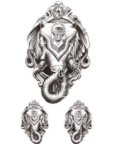 Elephants Third Eye - 3 stk Tatoveringer (Fake Tattoo)