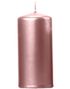 Metallisk Rosenguldfarvet Kubelys 12x6 cm
