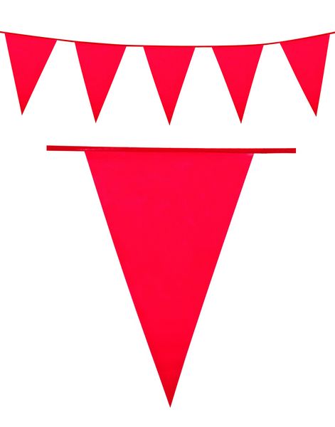 Rødt Banner med Store Vimpel Flag 10 meter