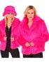 Rosa Plysjjakke til Dame