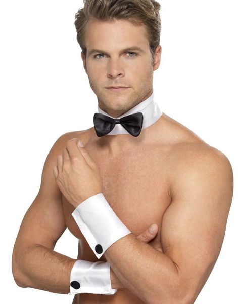 Mannlig Stripper-Kit med Krave og Armcuffs