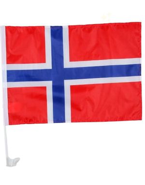 2 stk Norske Bilflagg 44 cm