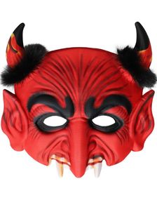 Rød Djævel Halvmaske